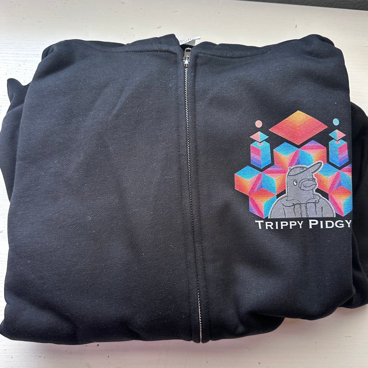 TRIPPY PIDGY - NEW VISION Zip HOODIE(black)