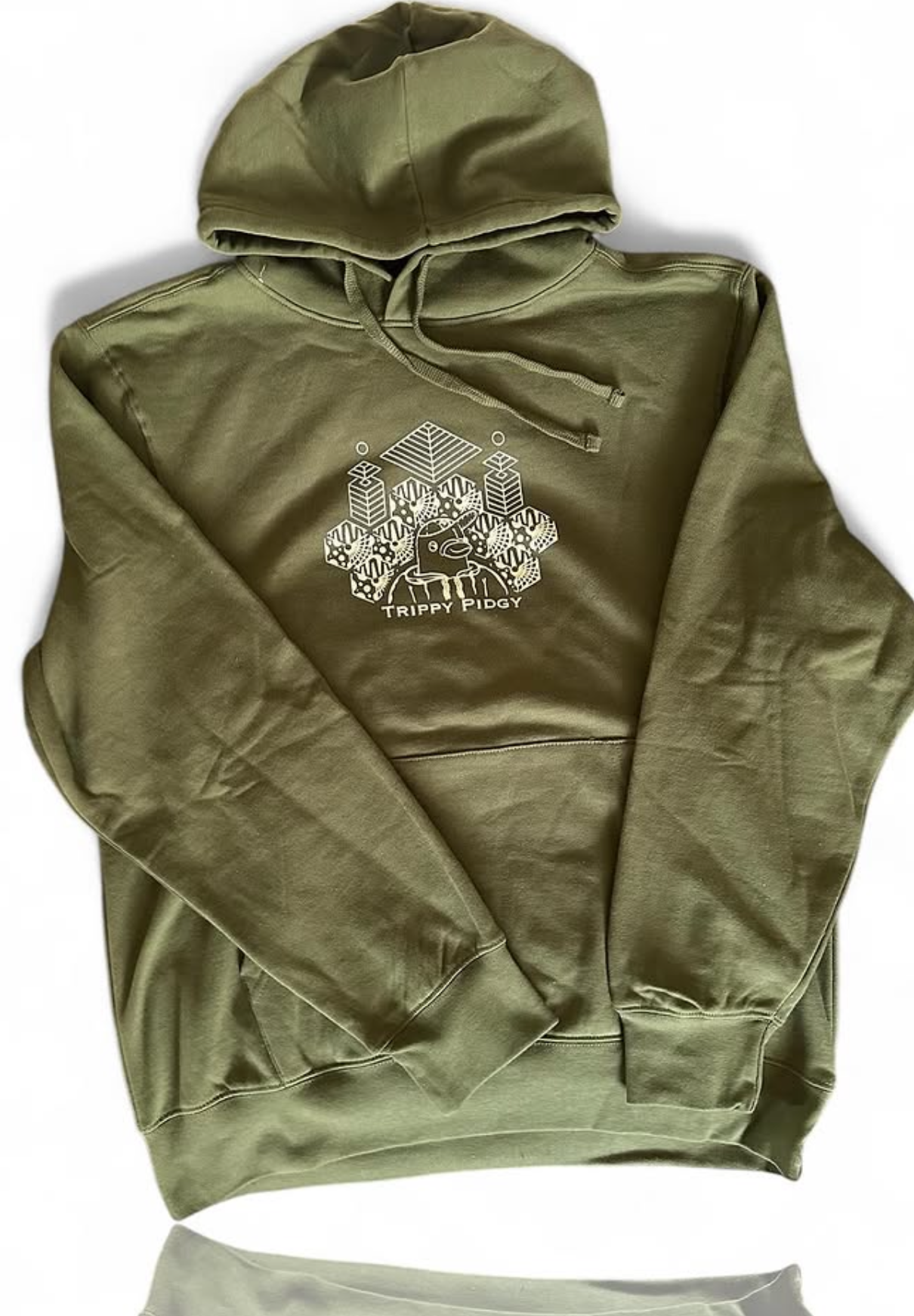 TRIPPI PIDGY- NEW VISION HOODIE (OLIVE)