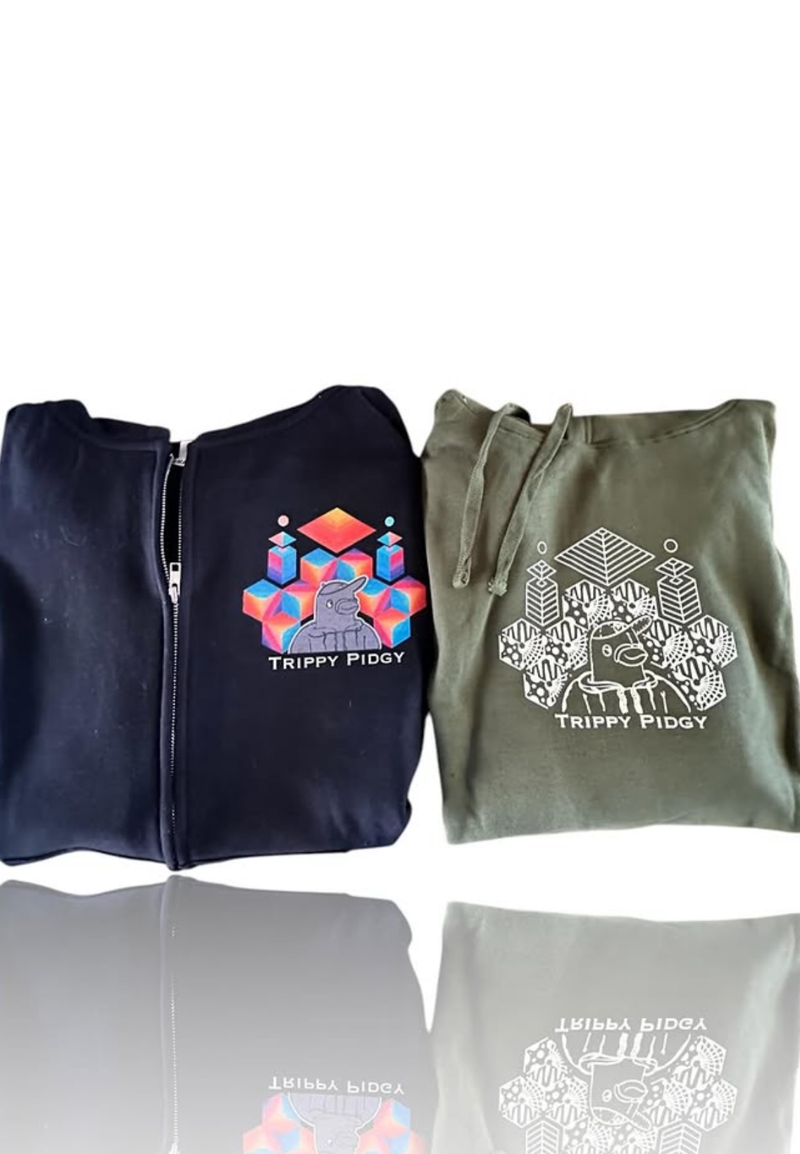 TRIPPI PIDGY- NEW VISION HOODIE (OLIVE)