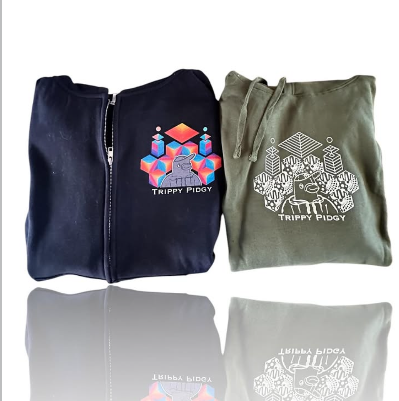 TRIPPY PIDGY - NEW VISION Zip HOODIE(black)
